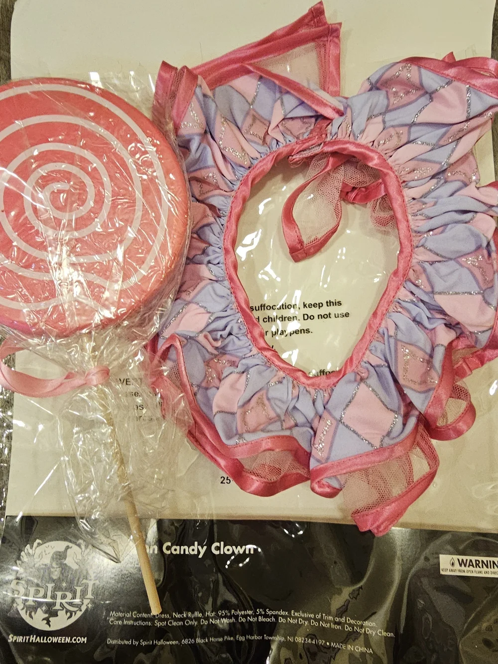 Spirit Cotton Candy Clown Costume - Pink